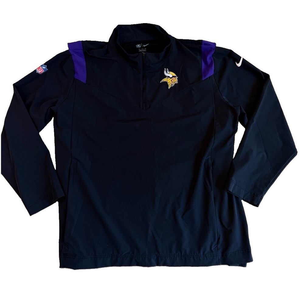 Nike NFL Minnesota Vikings Football 1/4 Zip Mens 3XL Performance Pullover Jacket